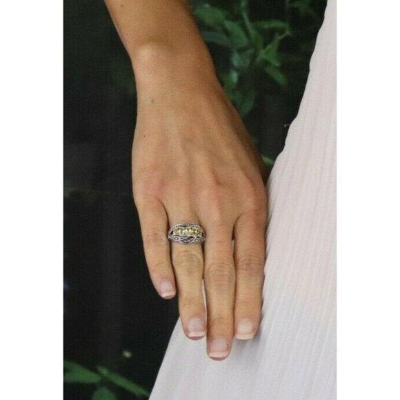 Sterling Silver Yellow Topaz Ring size 6 - Picture 2 of 7